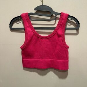 HYFVE Pink Fitted Crop Tank Top